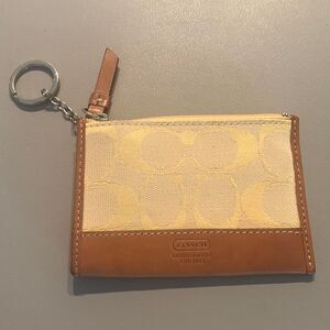 COACH Yellow Card Keychain